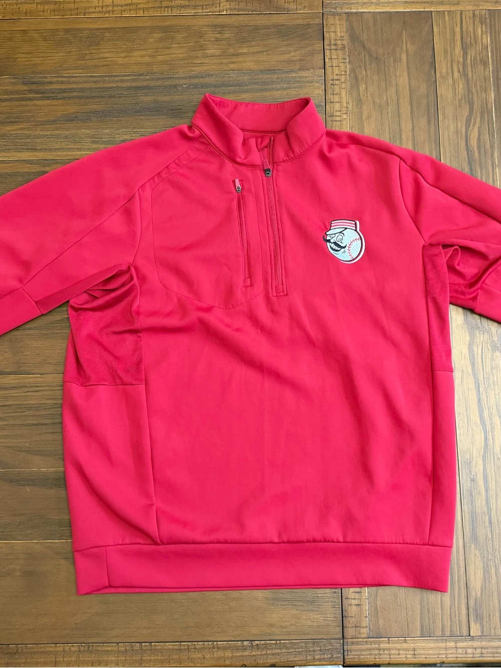 Antigua Cincinnati Reds Performance 1/4 Zip Pullover with White Logo
